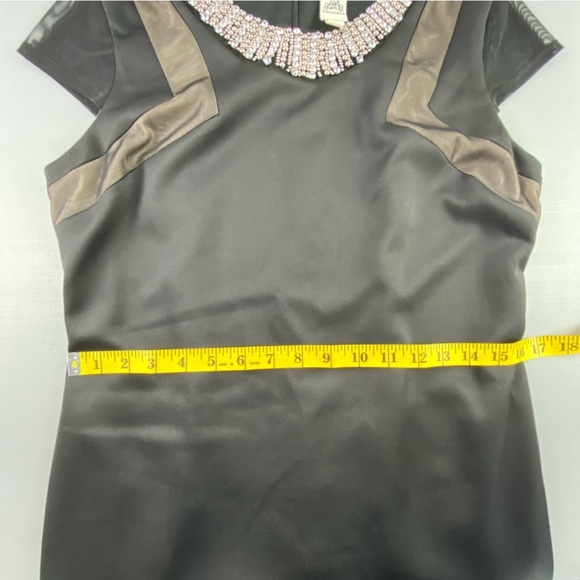 Sangria LBD pearlized embellished black silhouette dress wms size 10 - Picture 8 of 11